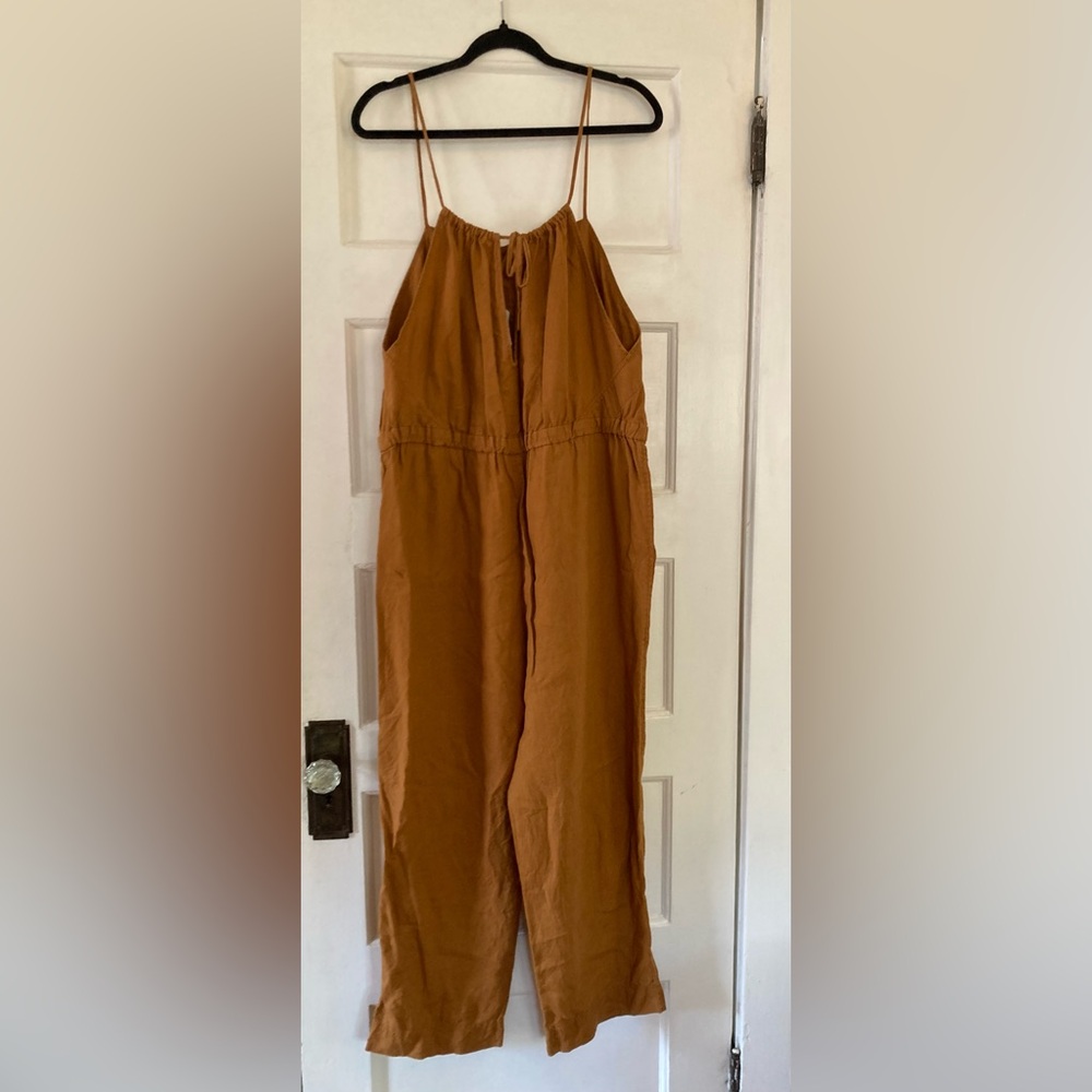Everlane, 100% Linen, Mustard Yellow Jumpsuit - Picture 3 of 5